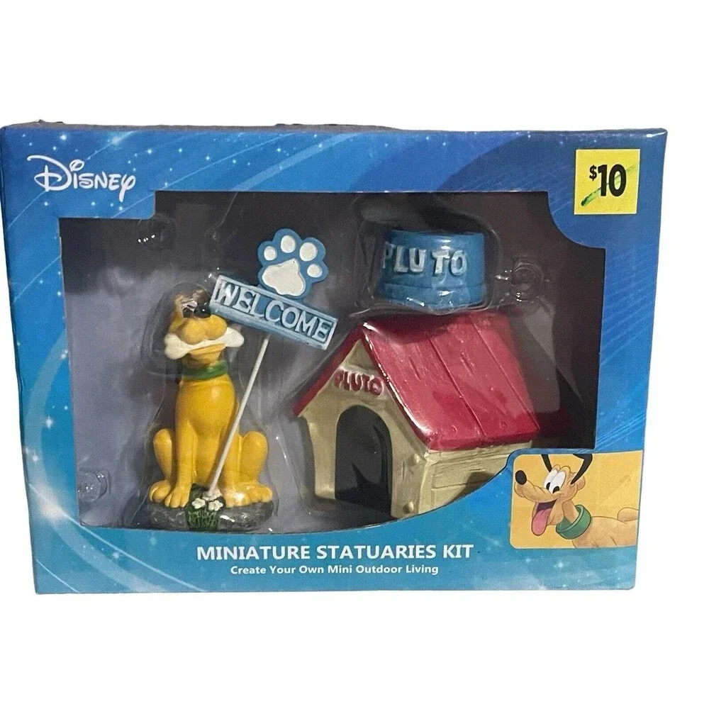 Disney's Mickey Mouse Pluto's Mini Garden Statuette Set,Yard Garden Planter Lawn